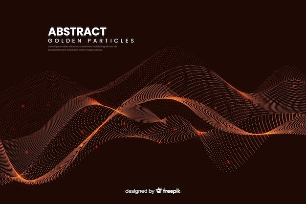 Free Vector abstract digital particles waves background