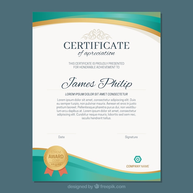 Abstract diploma template