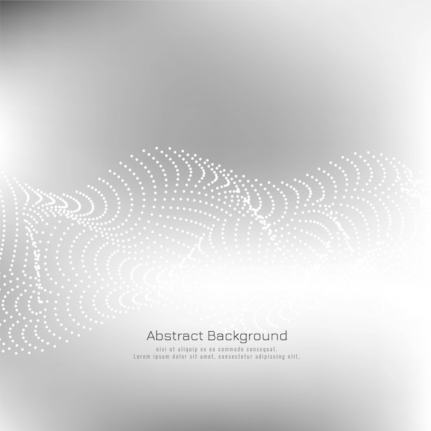 Abstract dotted wave grey background