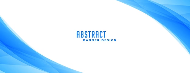 abstract dynamic shapes blue banner for business presentation