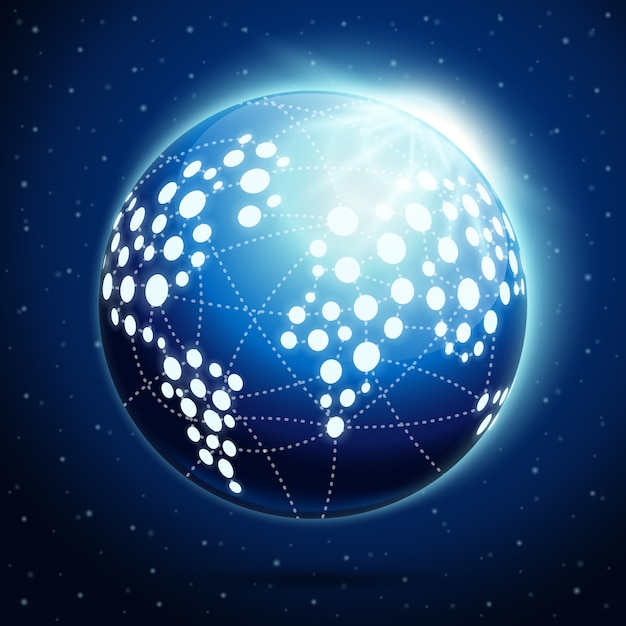 Free Vector abstract earth globe