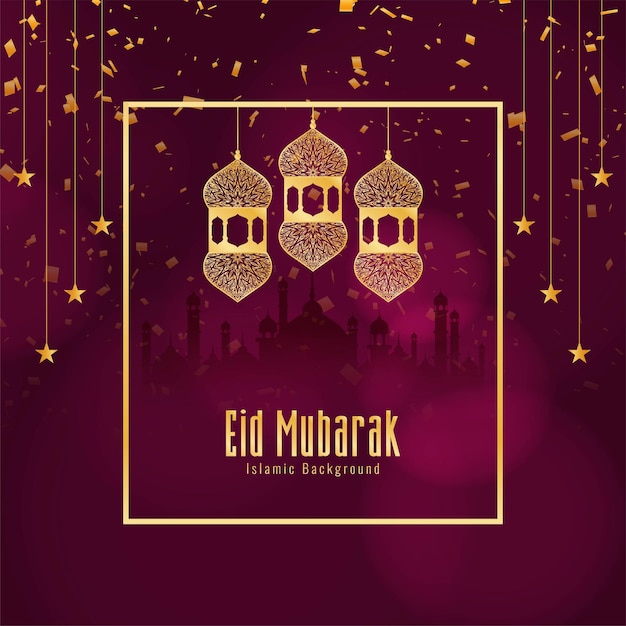 Abstract Eid Mubarak islamic background