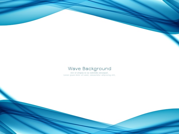 Abstract elegant blue wave background