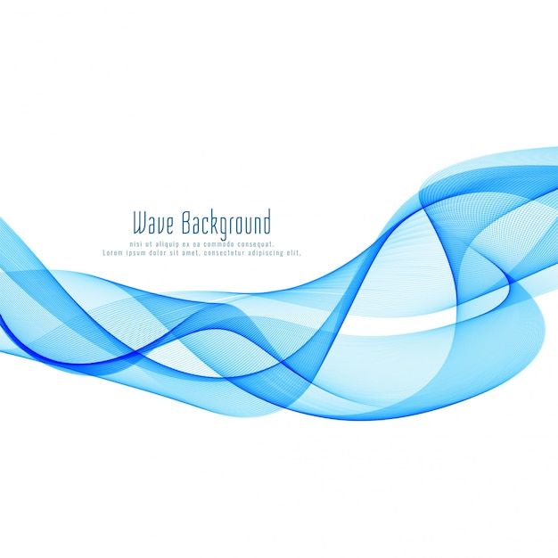 Free vector abstract elegant blue wave design background