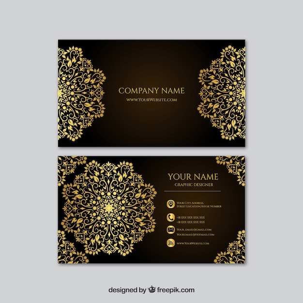 Abstract elegant card with mandala