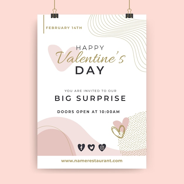 Abstract elegant valentine's day posters