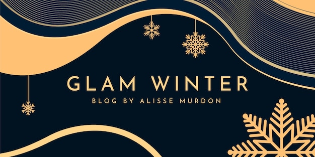 Abstract elegant winter blog header