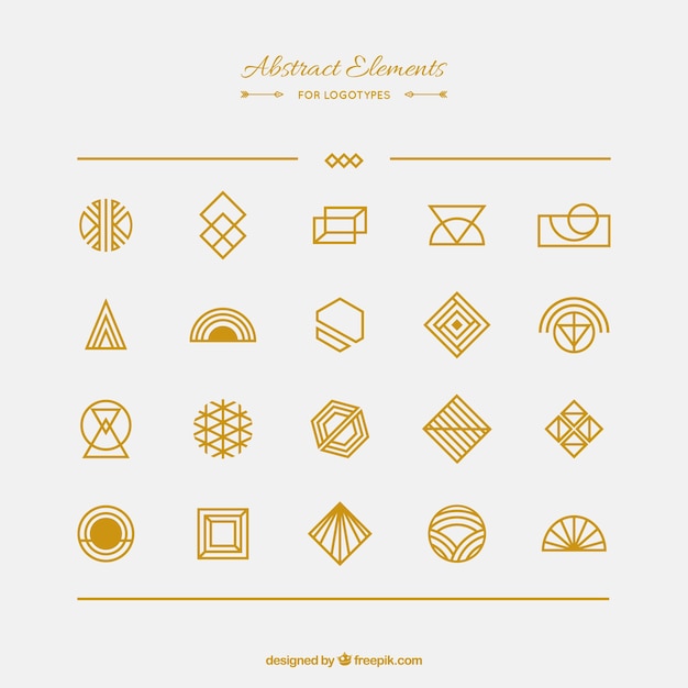 Free Vector abstract element collection for logotypes