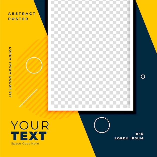 Free Vector abstract and empty social media frame flyer for business promotion