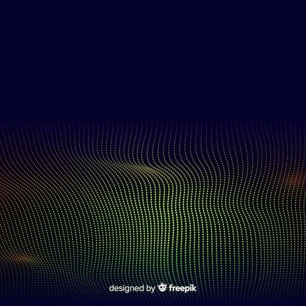 Free Vector abstract equalizer particles waves background