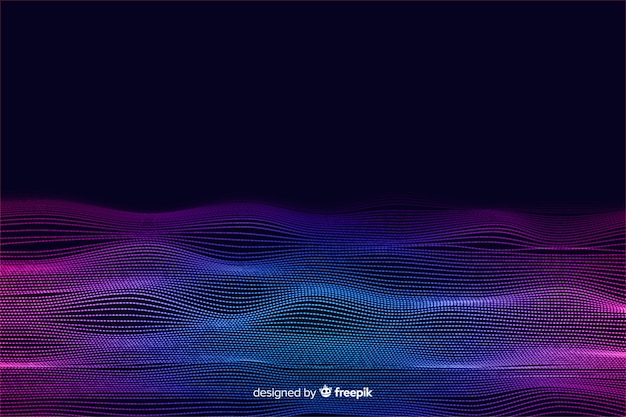 Abstract equalizer particles waves background