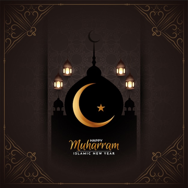 Free Vector abstract ethnic happy muharram islamic