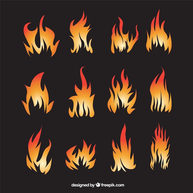 Free Vector abstract flames collection