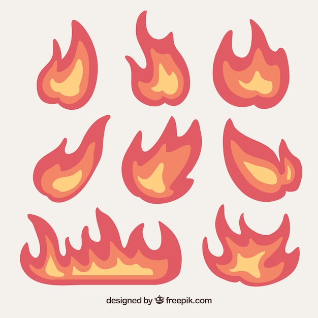 Free Vector abstract flames collection