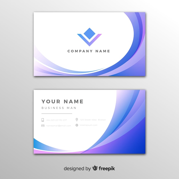 Abstract flat business card template