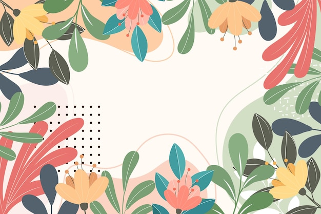 abstract flat floral background