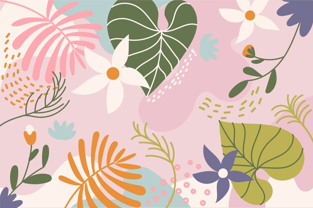 Abstract flat floral background