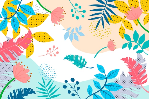 Abstract flat floral background