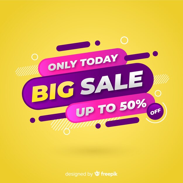 Abstract flat sale promotion background