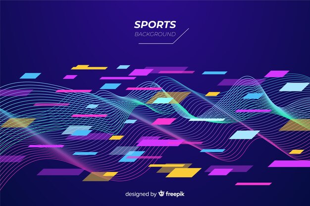 Abstract flat shapes sport background