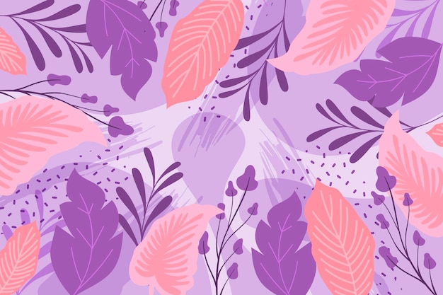 Abstract floral background in flat design