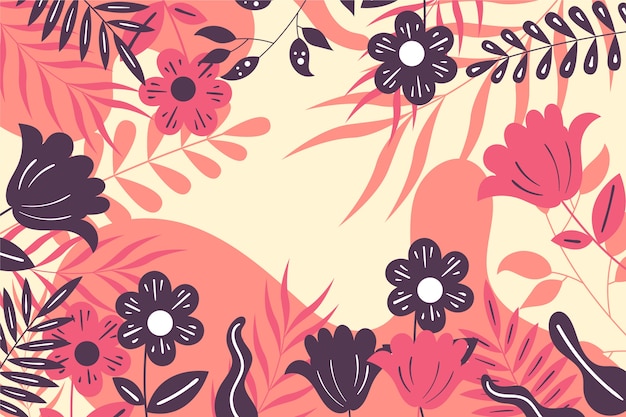 Free Vector abstract floral background flat design