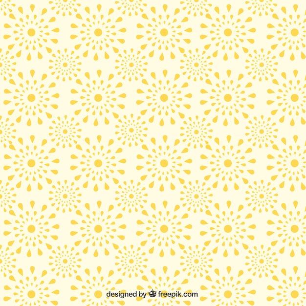 Abstract floral pattern in yellow tones