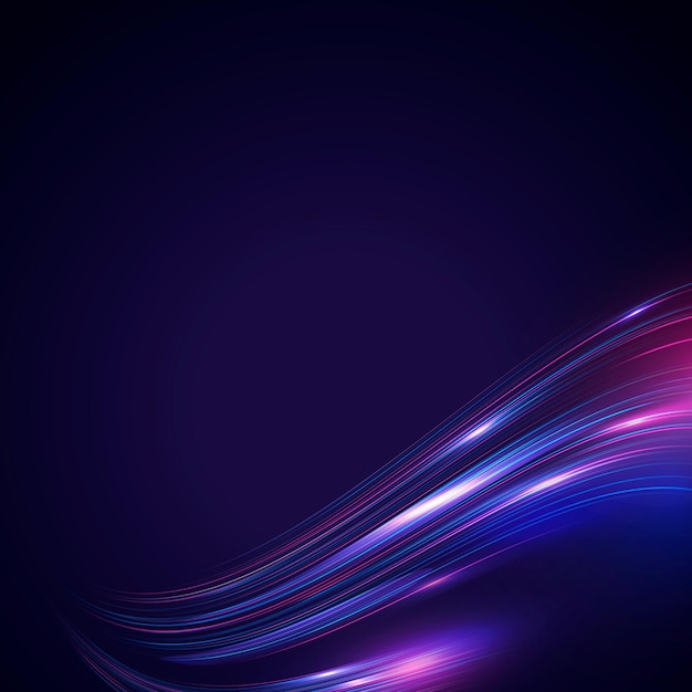 Abstract flowing neon wave background