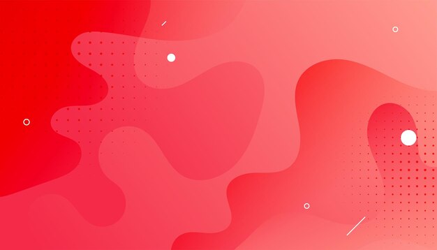 Abstract fluid red banner with a smooth flow for a presentation