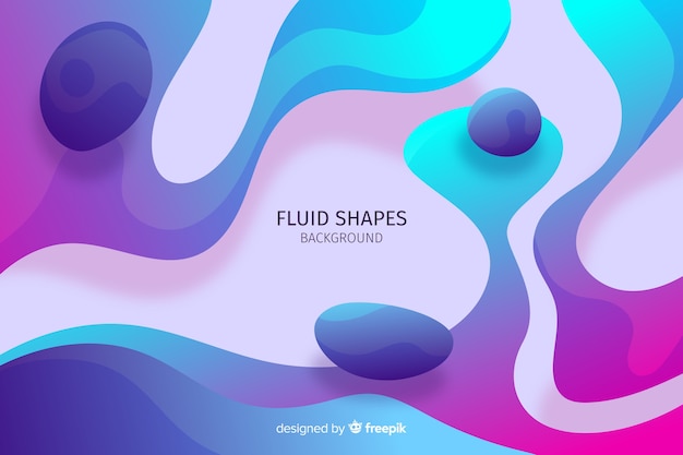 Abstract fluid shapes background