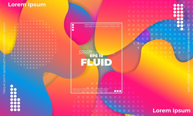 Abstract fluid wave color pattern of neon color liquid gradient background with modern geometric dynamic motion style Suitable For Wallpaper Banner Background Card Book Illustration landing page