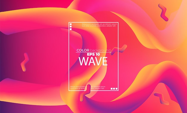 Free Vector abstract fluid wave color pattern of neon color liquid gradient background with modern geometric dynamic motion style suitable for wallpaper banner background card book illustration landing page