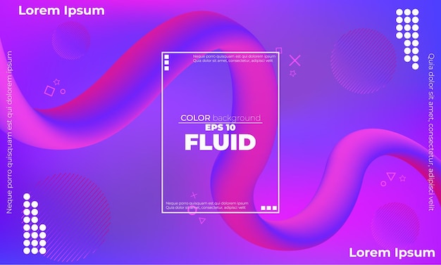 Free Vector abstract fluid wave color pattern of neon color liquid gradient background with modern geometric dynamic motion style suitable for wallpaper banner background card book illustration landing page