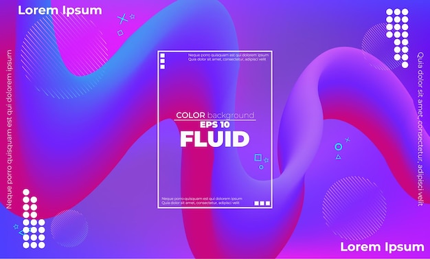 Abstract fluid wave color pattern of neon color liquid gradient background with modern geometric dynamic motion style Suitable For Wallpaper Banner Background Card Book Illustration landing page