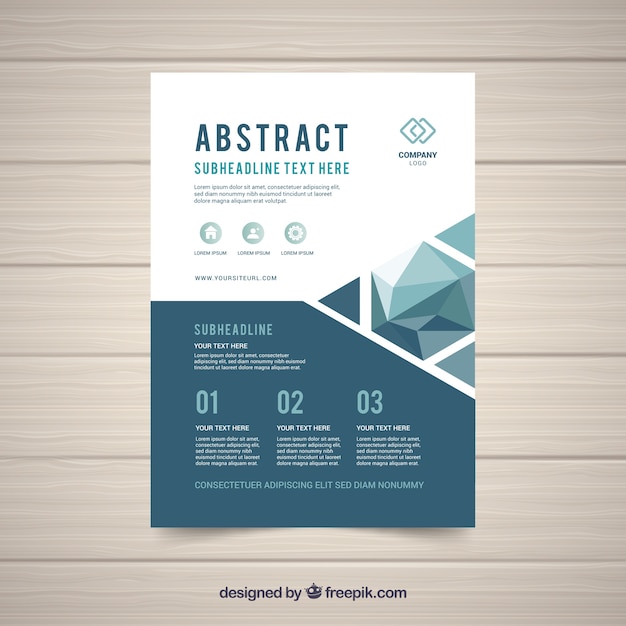 Abstract flyer template in flat style