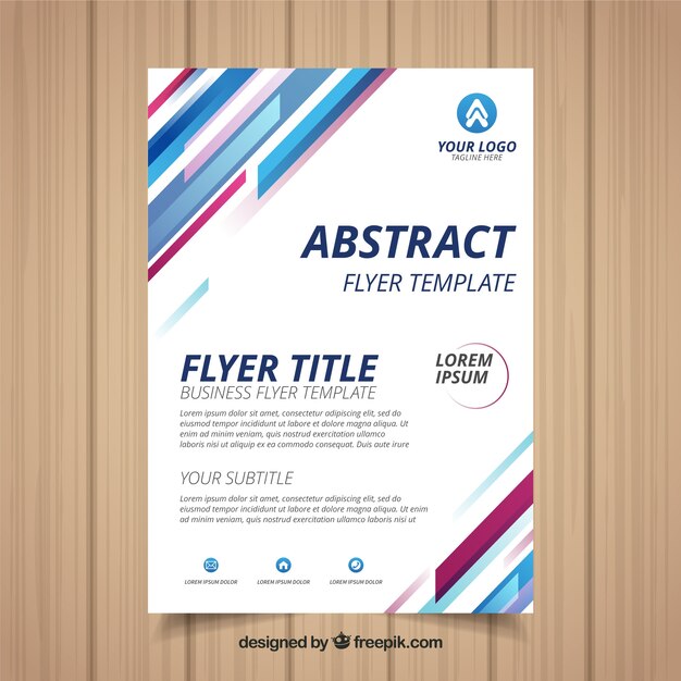 Abstract flyer template with colorful style