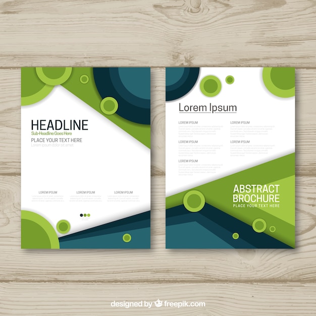 Free Vector abstract flyer template with flat design