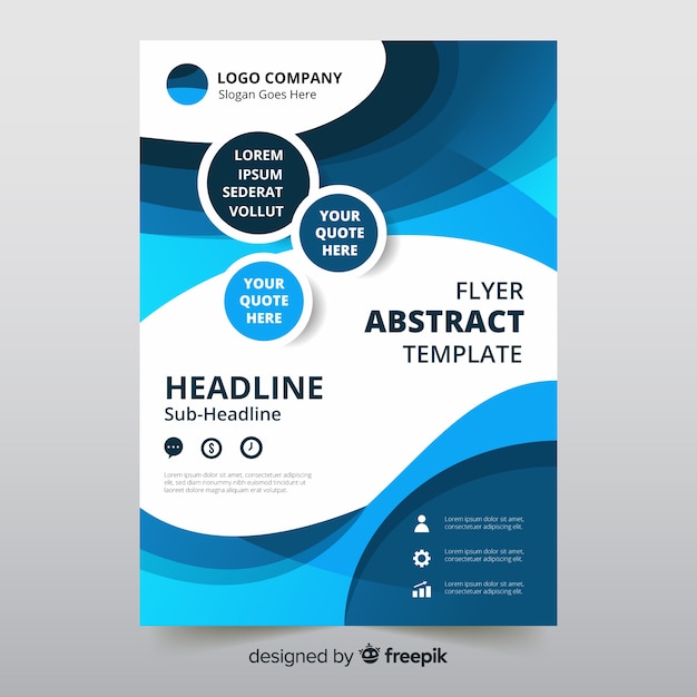 Abstract flyer template with modern style