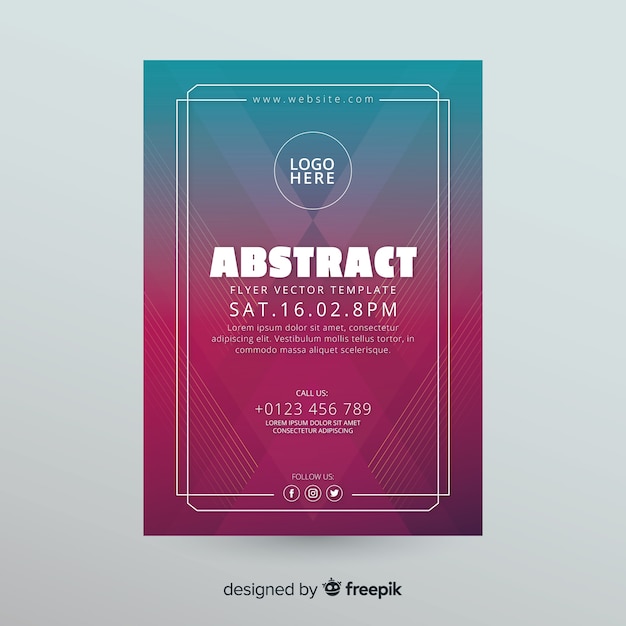 Free Vector abstract flyer template