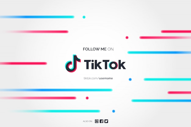 Free Vector abstract follow me on tik tok background