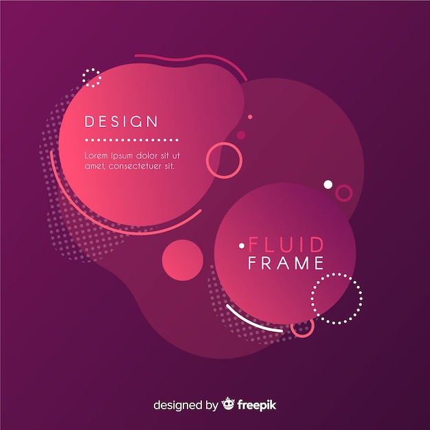 Abstract frame with fluid style