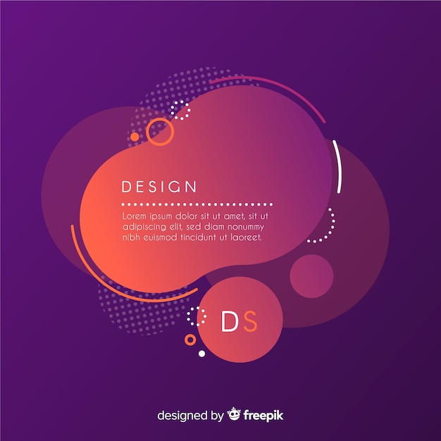 Free vector abstract frame with fluid style