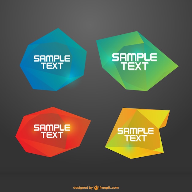 Free vector abstract frames pack