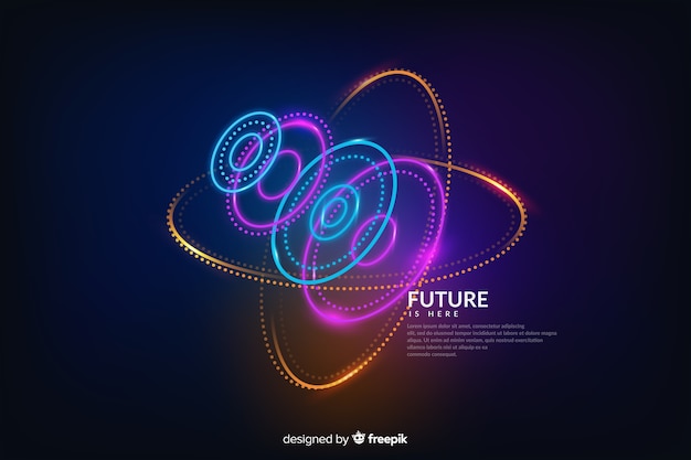 Free Vector abstract futuristic glowing hologram background