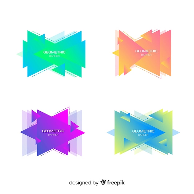 Free Vector abstract geometric banners