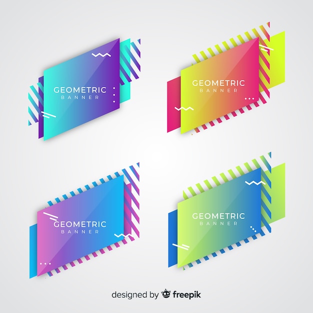 Free Vector abstract geometric banners