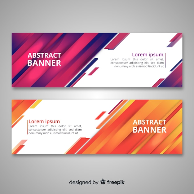 Abstract geometric banners