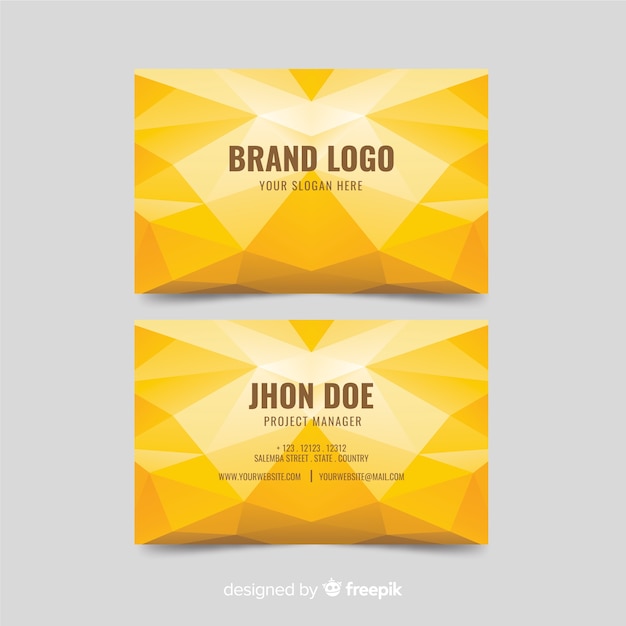 Abstract geometric business card template collection