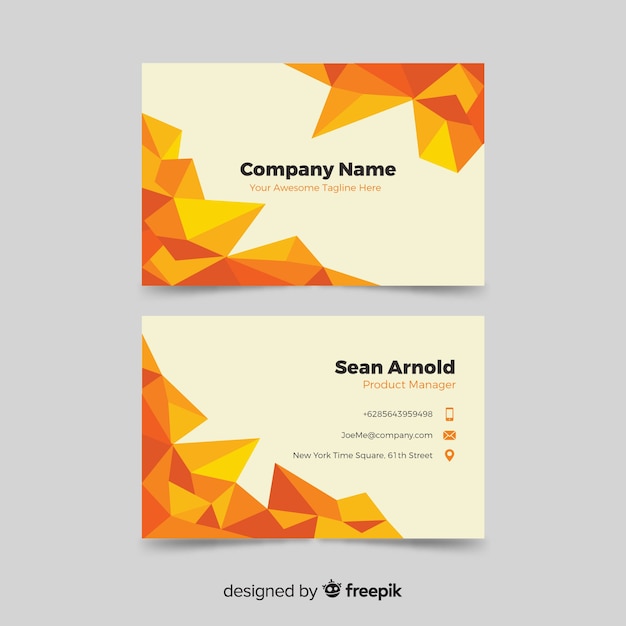 Abstract geometric business card template