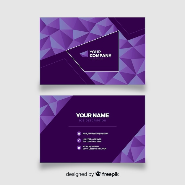 Free Vector abstract geometric business card template